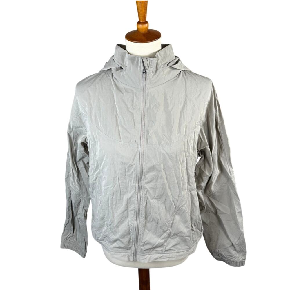 Lululemon Lightweight Hooded Zip Up Jacket Gray Brown 8